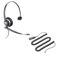 Plantronics HW710 EncorePro Headset - HIS Adapter Cable Bundle